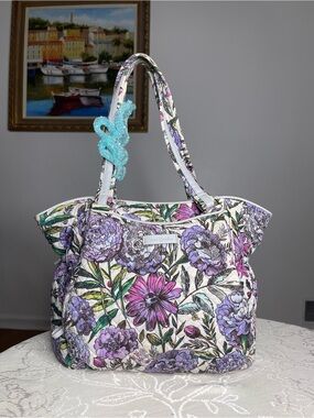 💜 Vera Bradley Glenna Satchel Shoulder Bag in "Lavender Meadow" 💜